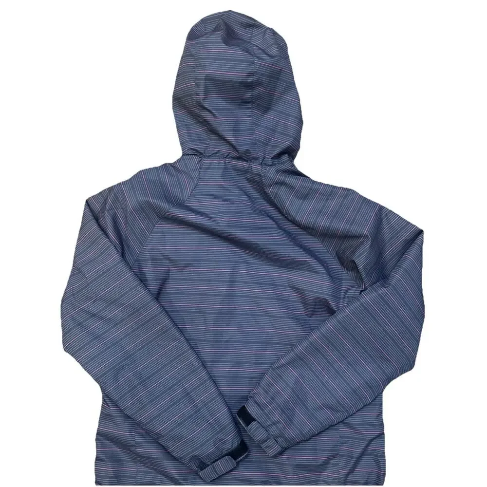 New Balance Women’s Windbreaker Jacket L Performance Striped Grey Red Jogging L - Picture 13 of 13